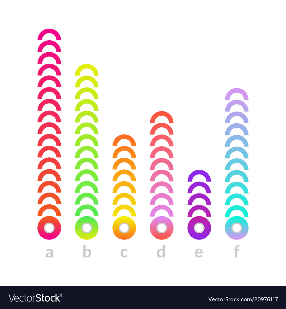 Linear histogram bar chart icon