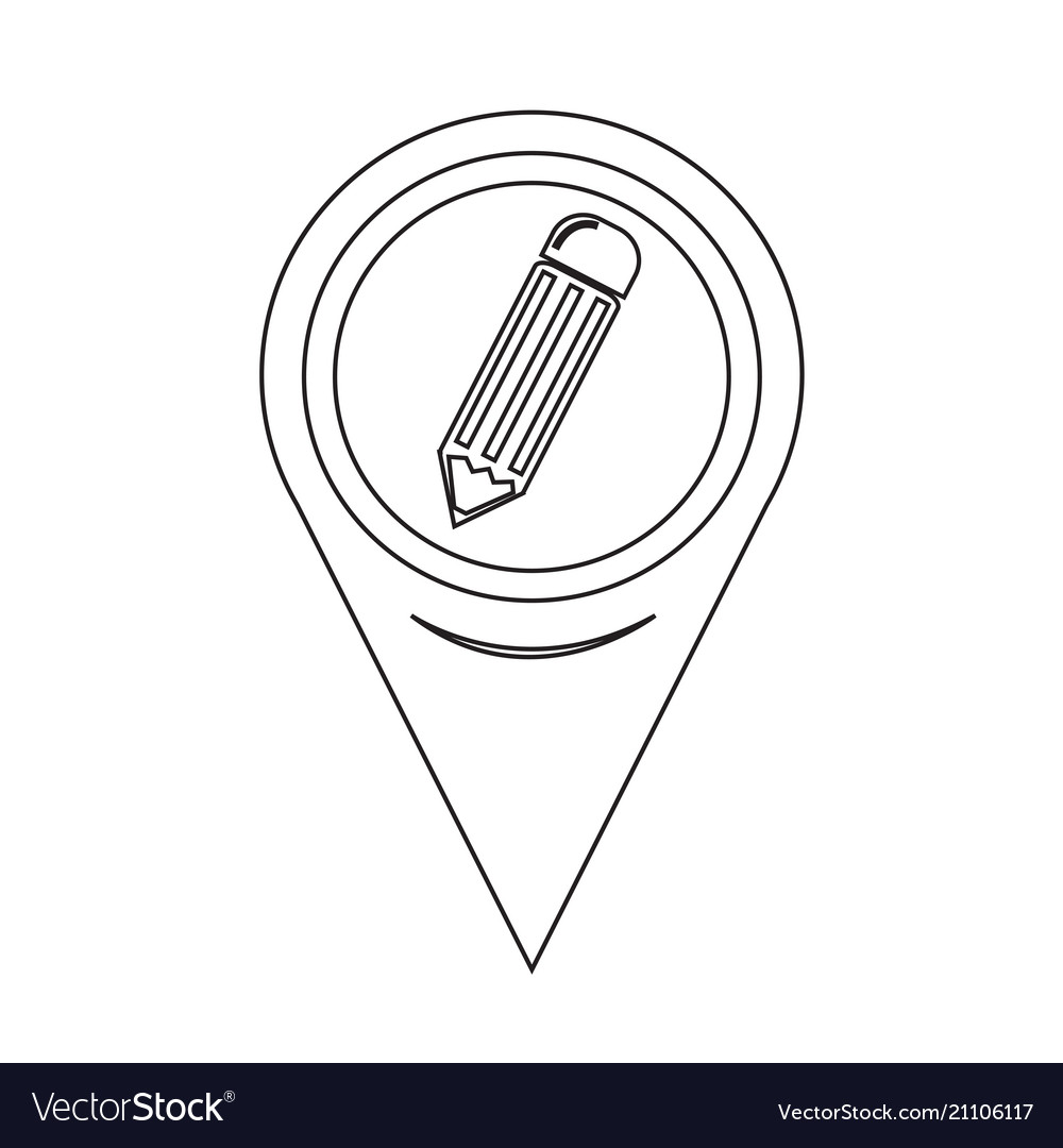 Map pointer pencil icon