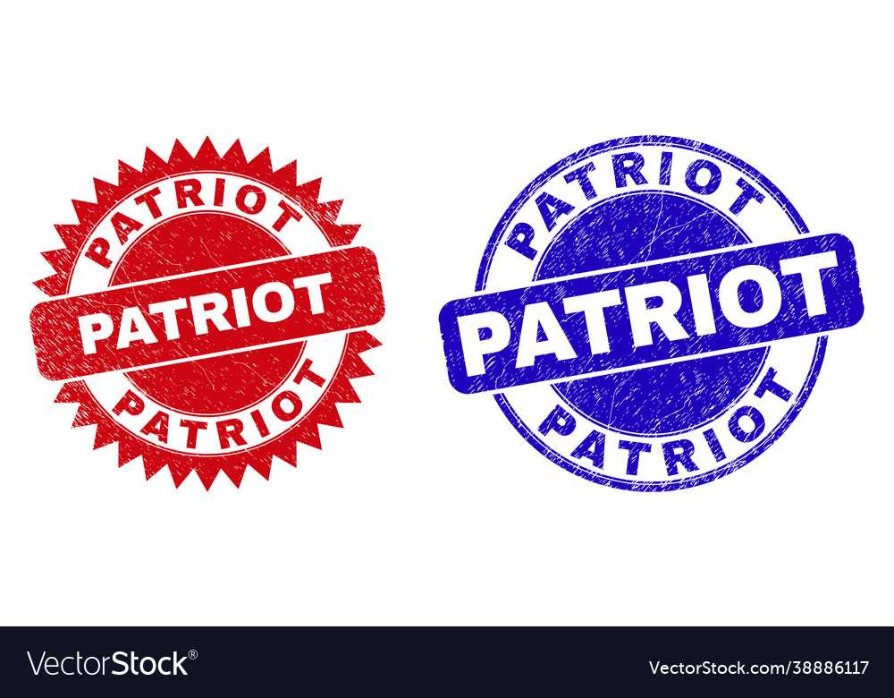 Patriot rounded and rosette stamps with rubber