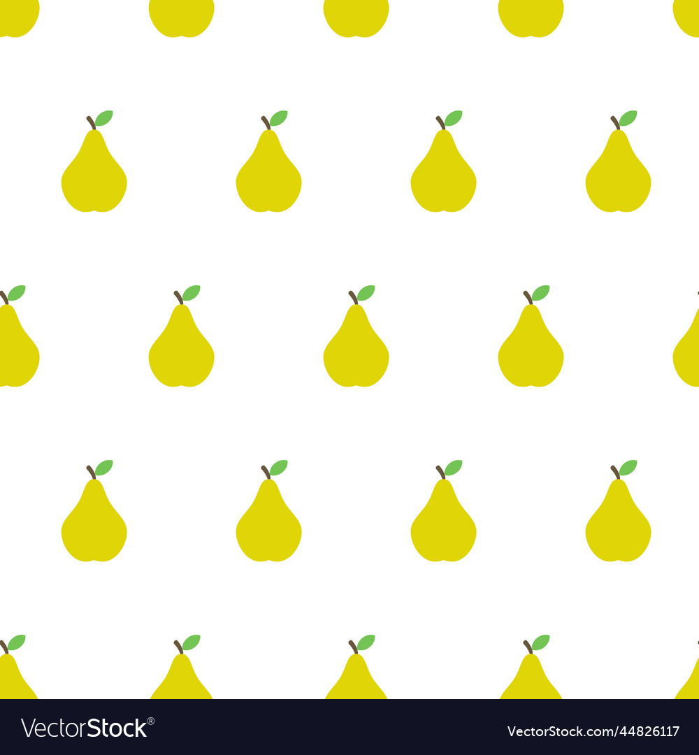 Pear seamless pattern vector image Pear seamless pattern