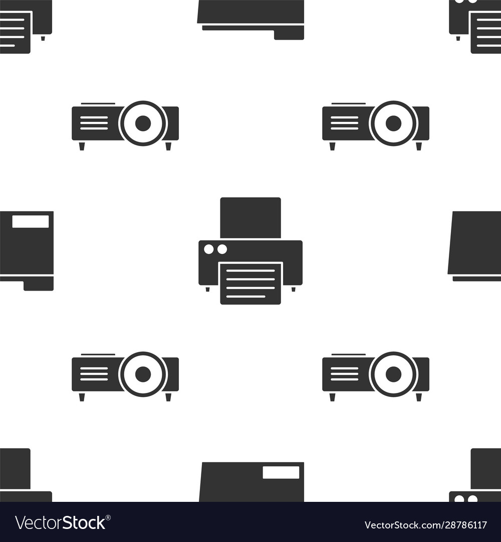 Set document folder printer and presentation vector image Set document folder printer and presentation