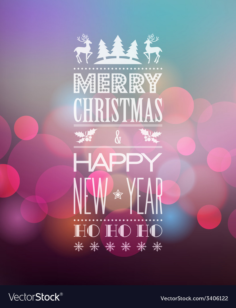 Abstract christmas light background with retro Vector Image