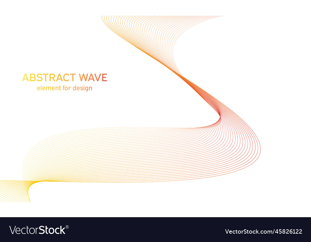Abstract colorful wave element for design vector image Abstract colorful wave element for design