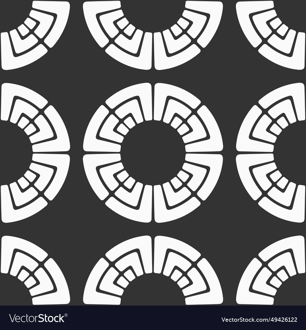 Abstract seamless pattern with round geometric vector image Abstract seamless pattern with round geometric