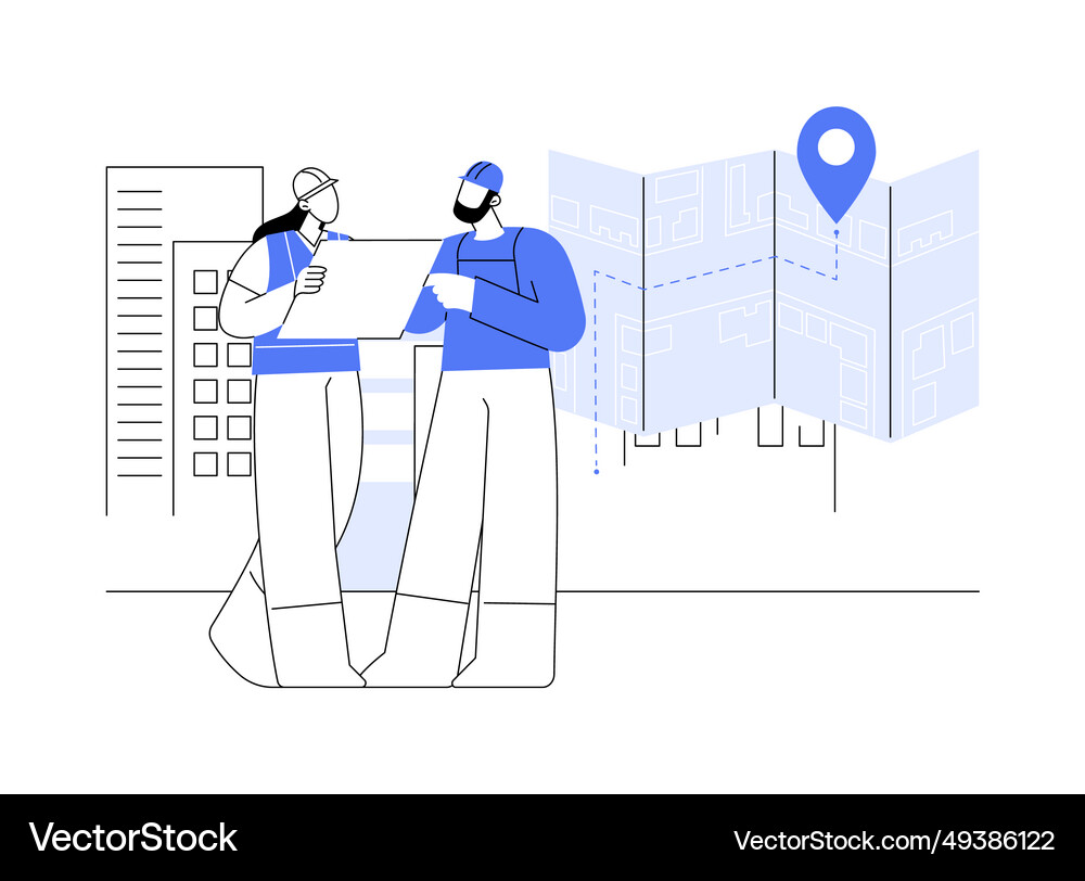 Identify Site Vector Construction site selection abstract concept Vector Image