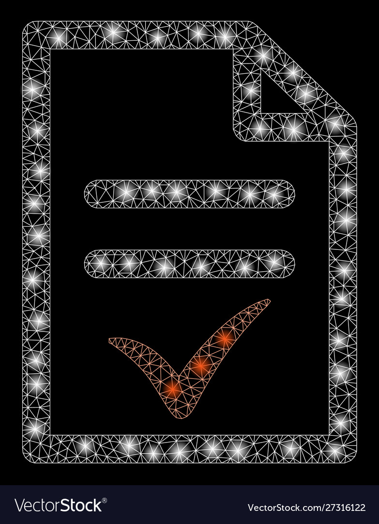 Flare mesh 2d valid document with spots vector image Flare mesh 2d valid document with spots