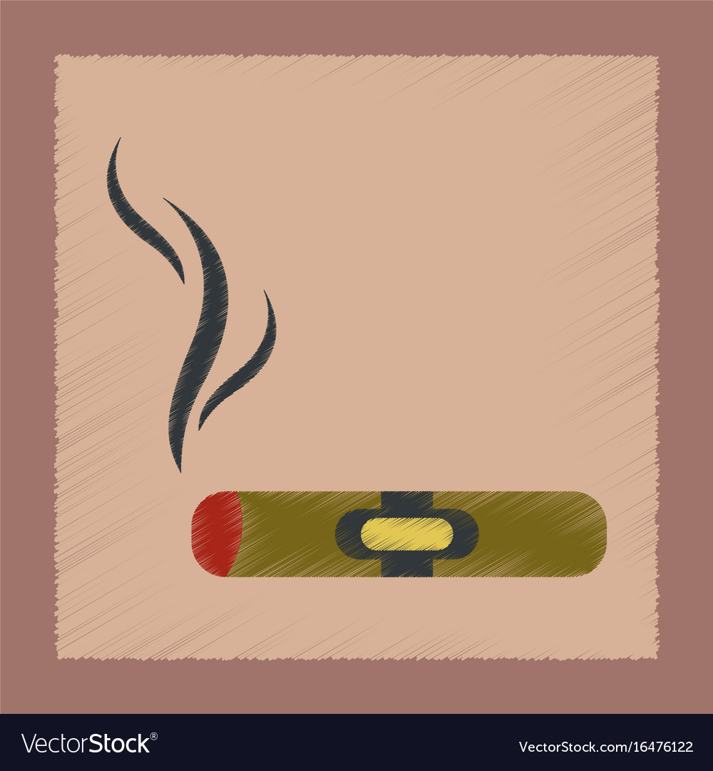 Flat shading style icon cuba cigar