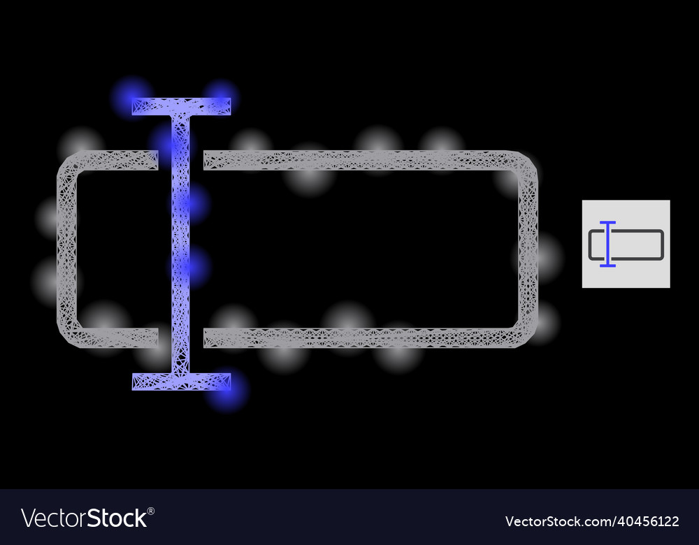 Glowing irregular mesh text field with glare spots vector image Glowing irregular mesh text field with glare spots