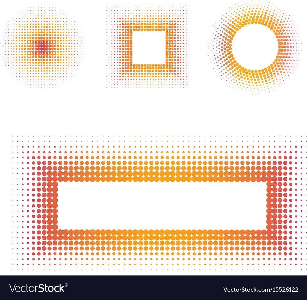 Halftone colored text frame