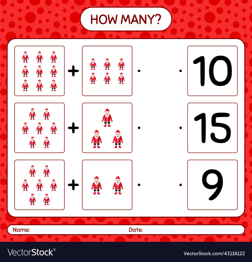 How many counting game with santa claus