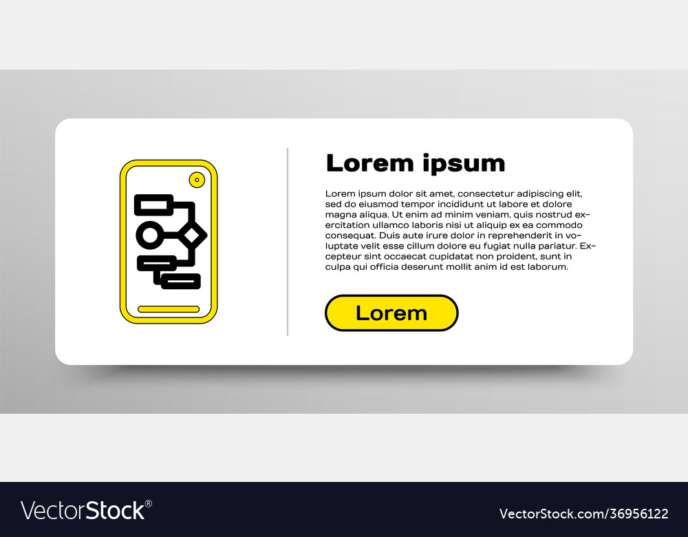 Line algorithm icon isolated on white background vector image Line algorithm icon isolated on white background