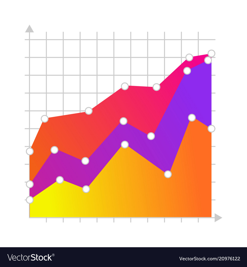 Linear graph chart icon