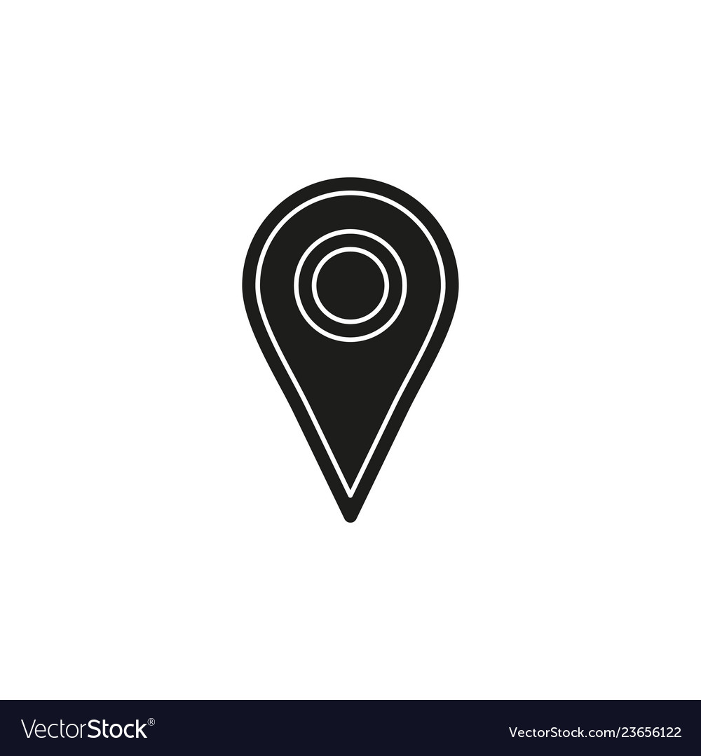 Map pointer pin icon - arrow compass