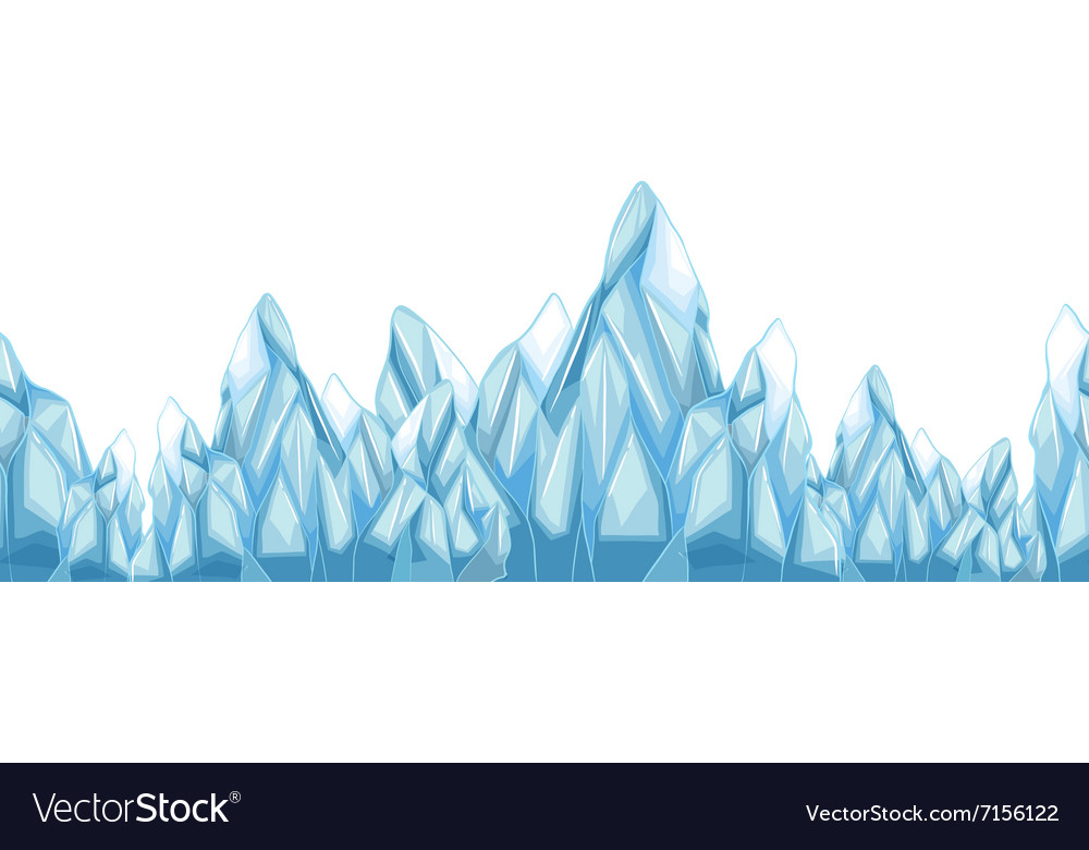 Seamless iceberg with sharp points