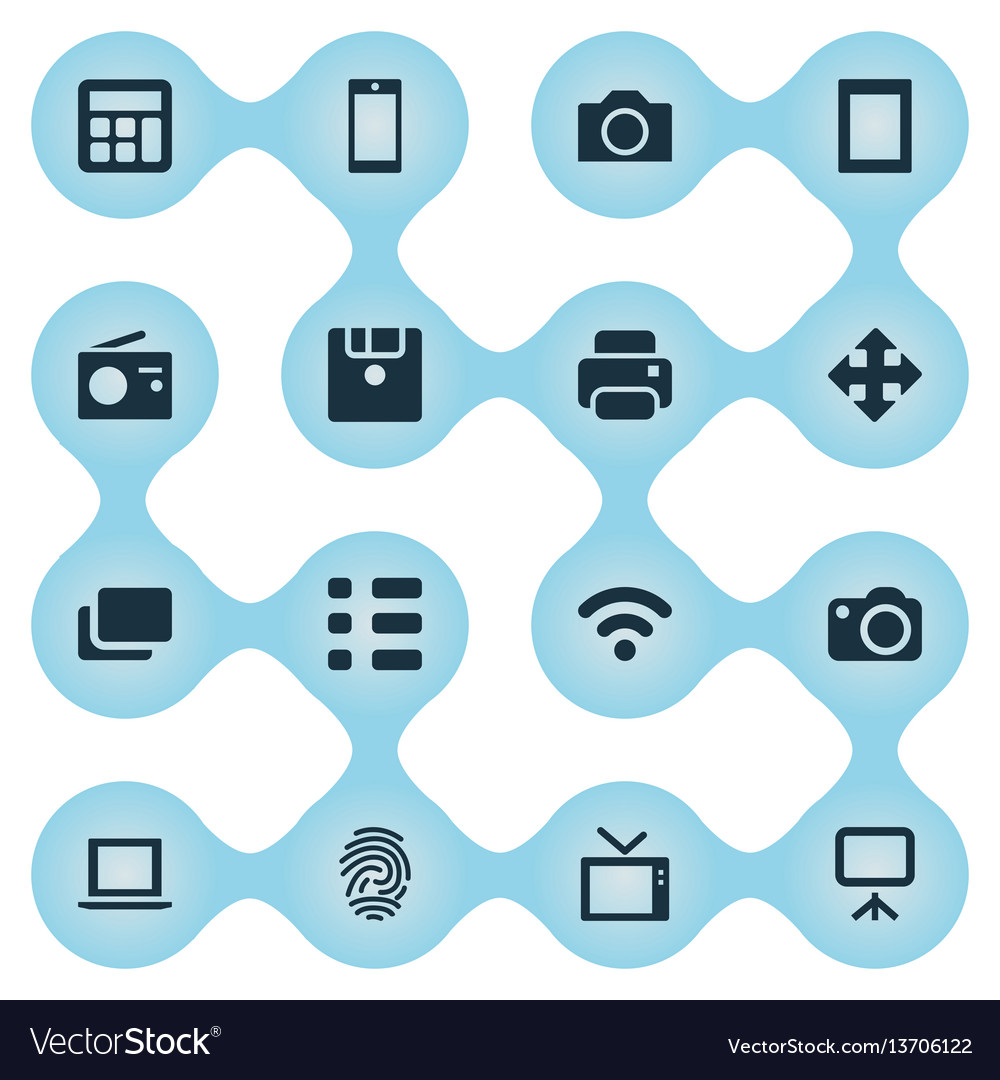 Set of simple hardware icons