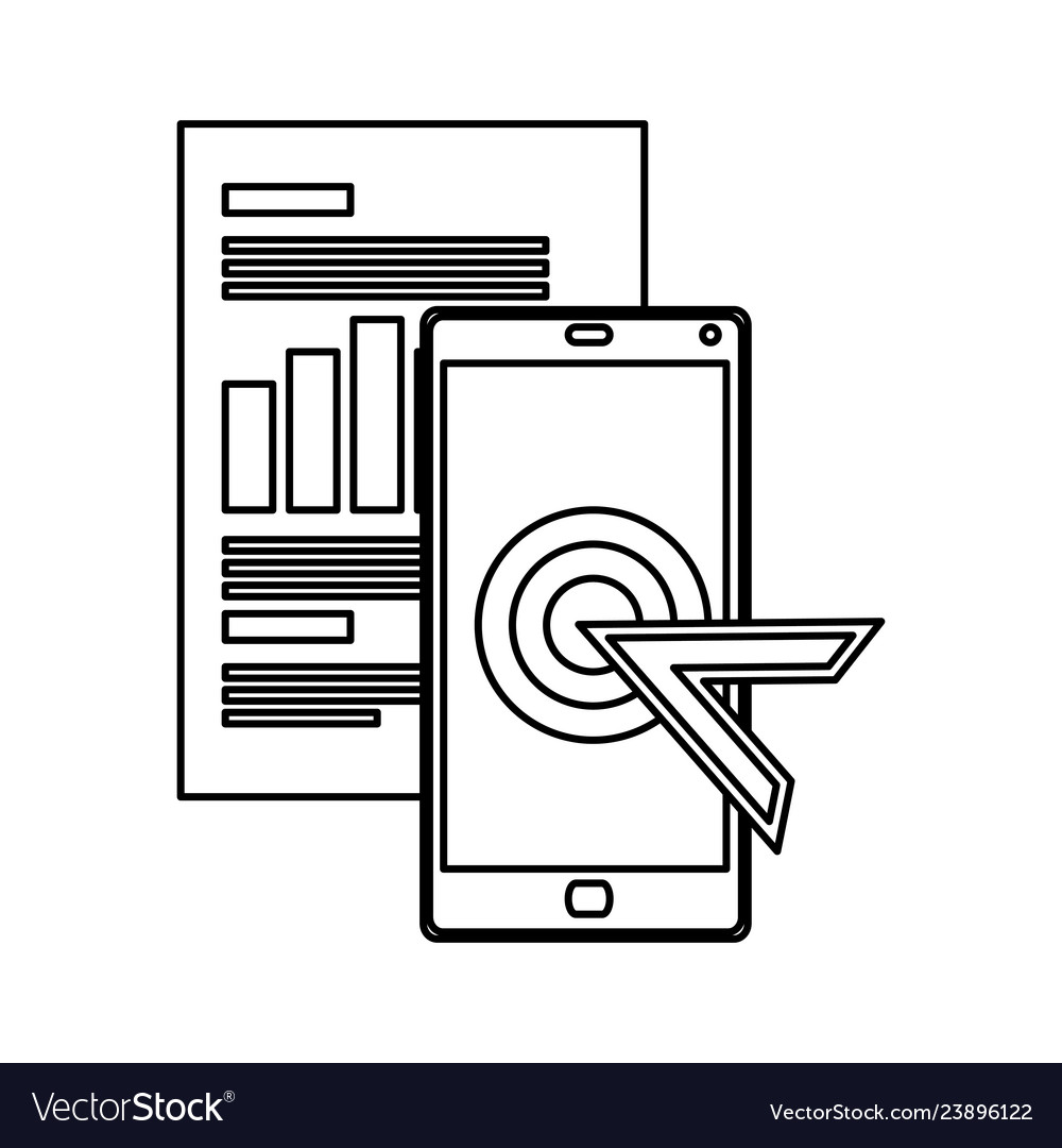 Smartphone mit Maus Cursor Pointer