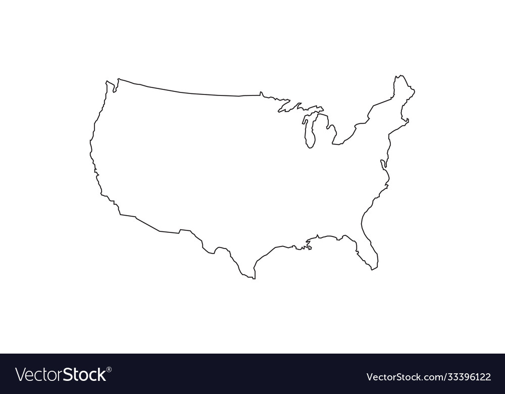 Usa united states map outline country