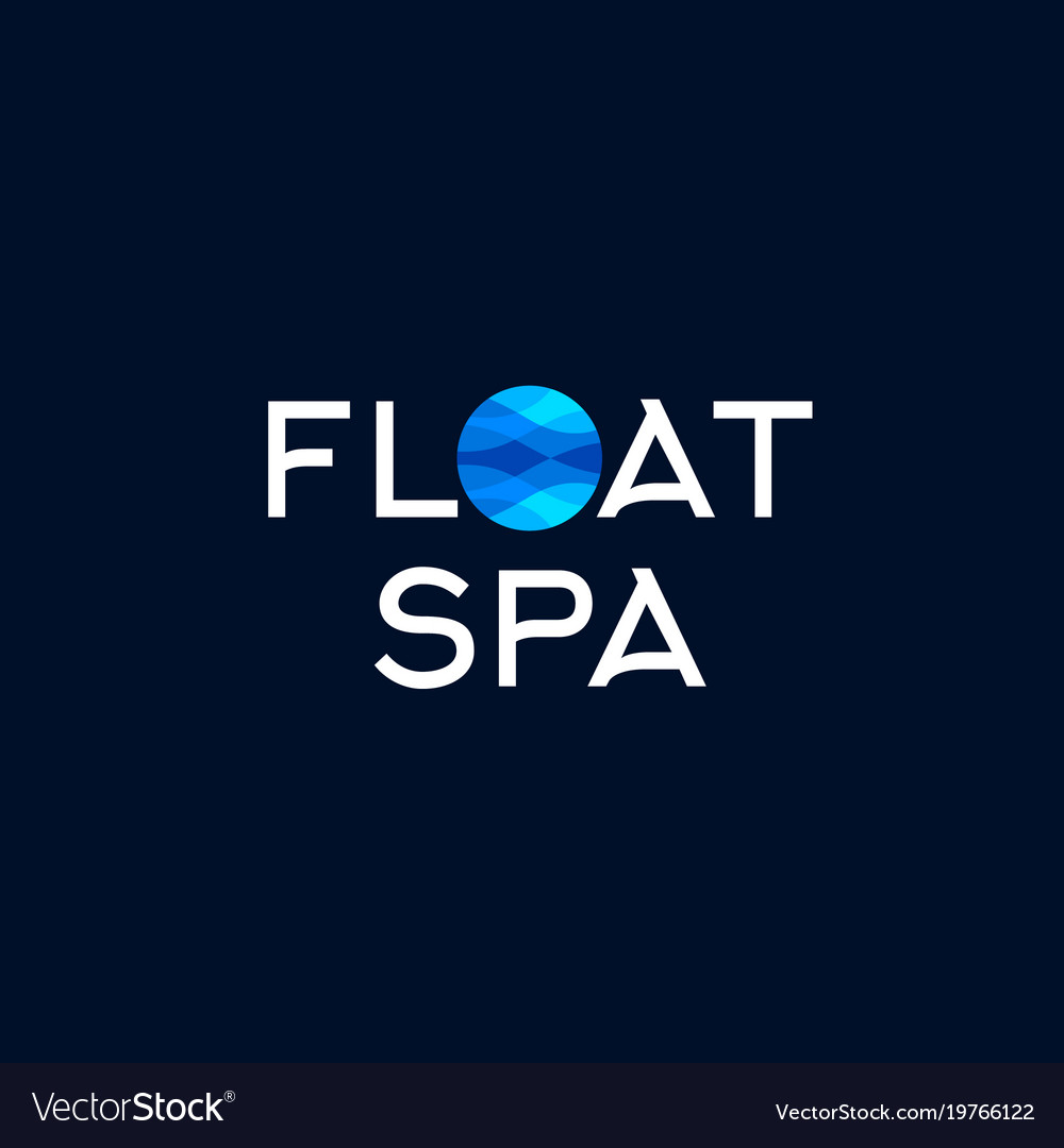 Water spa floating spa logo Royalty Free Vector Image