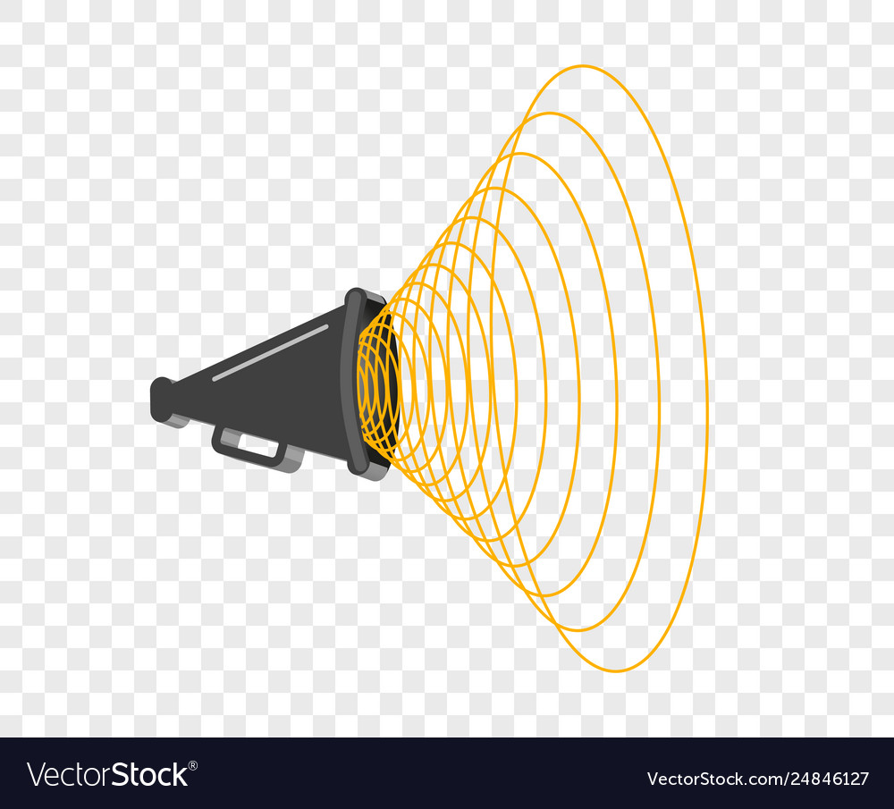 3d megaphone hailer talking loudly to turn