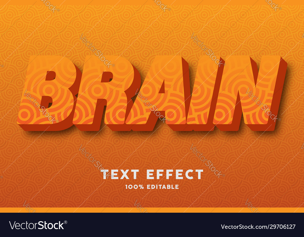3d orange with circle seamless pattern text effect Vector Image 3d orange with circle seamless pattern text effect