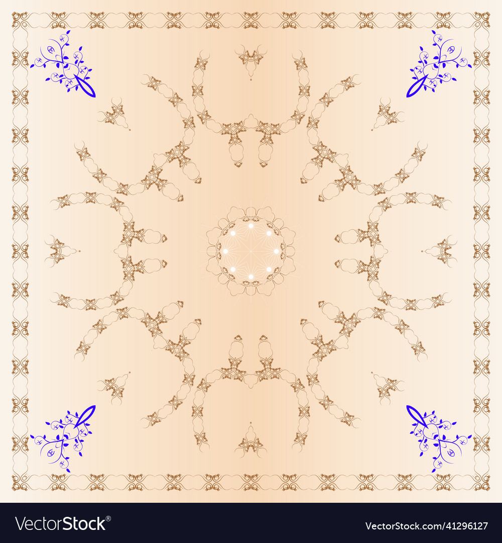 A symmetrical pattern of abstract shapes