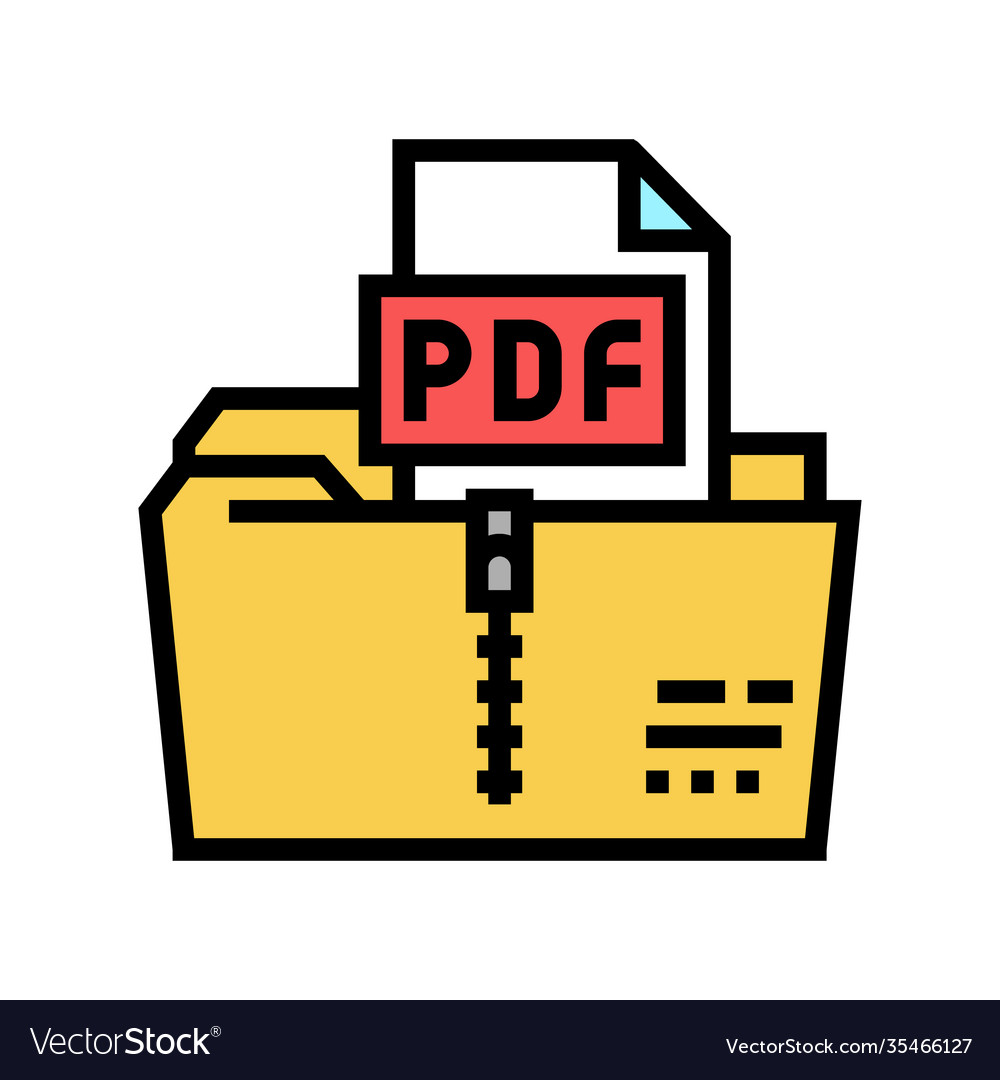 Archiving pdf file color icon