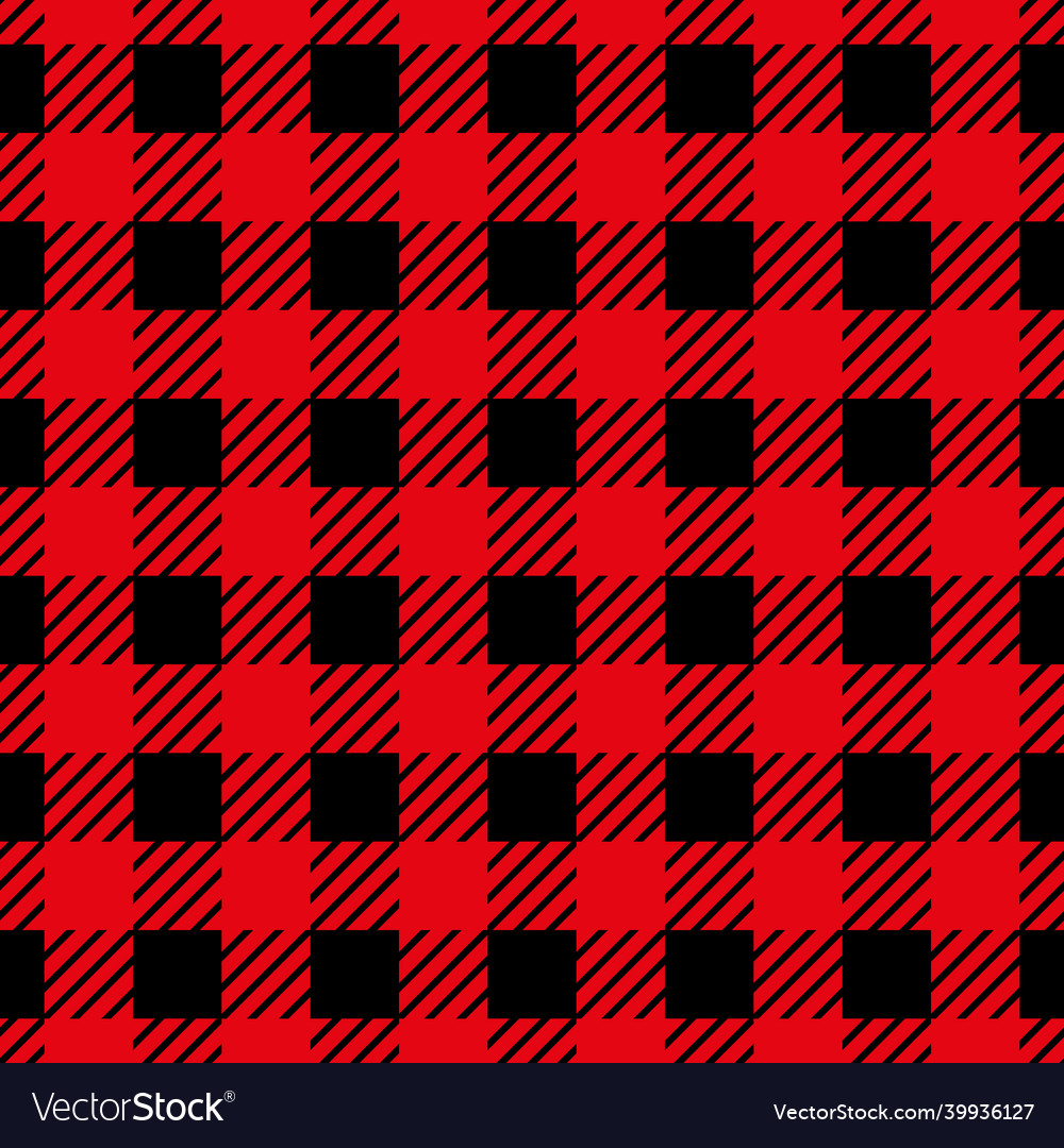 Buffalo plaid pattern checkered red background vector image Buffalo plaid pattern checkered red background