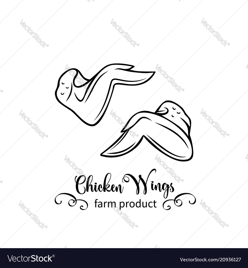 Chicken wings Royalty Free Vector Image - VectorStock