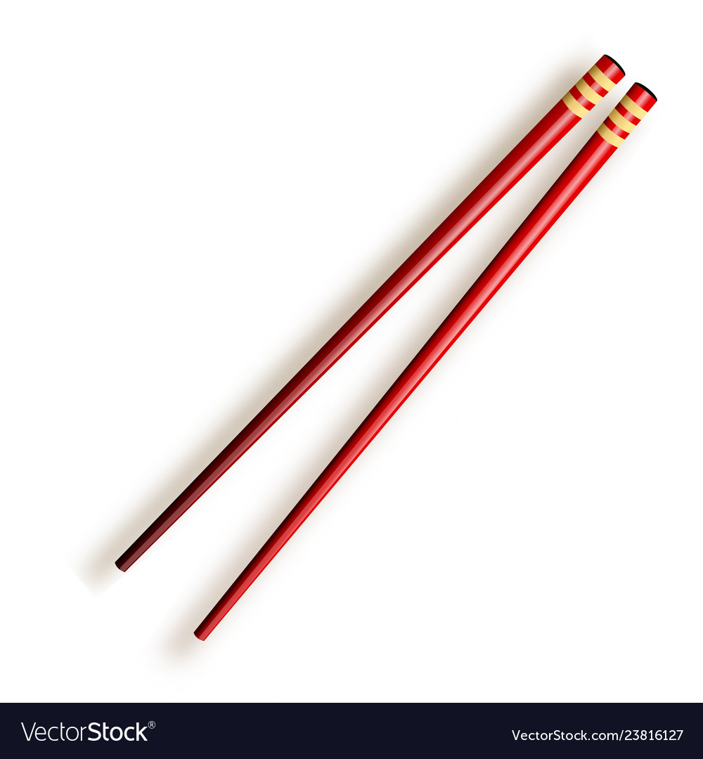 Chopsticks wooden isolated on white