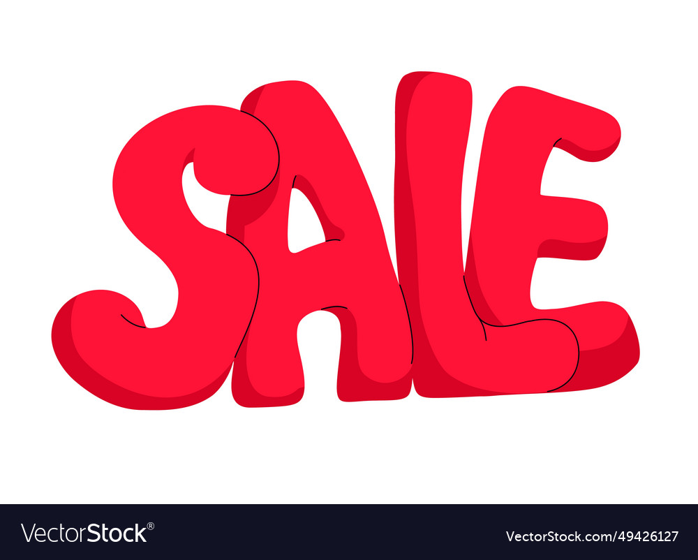 Discounts gifts cart concept red word sale Vector Image