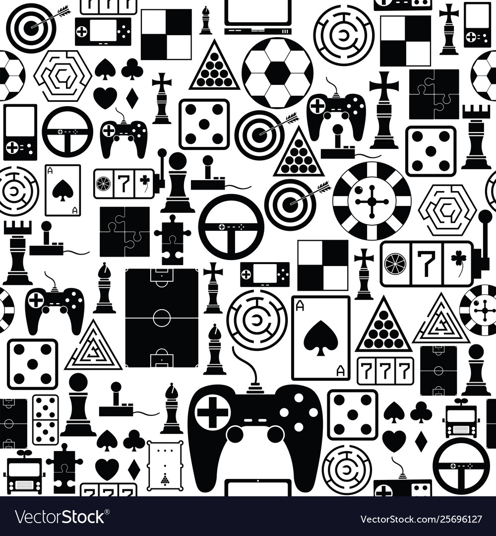 Game seamless pattern background icon
