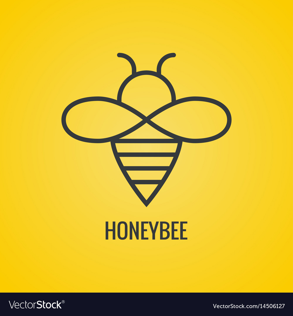 Icon honey bees Royalty Free Vector Image - VectorStock