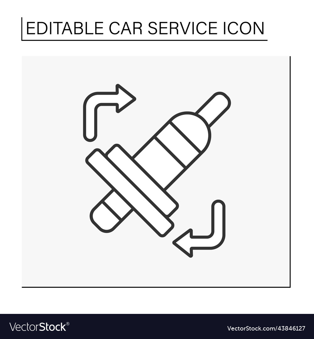 Ignition coil replacement line icon