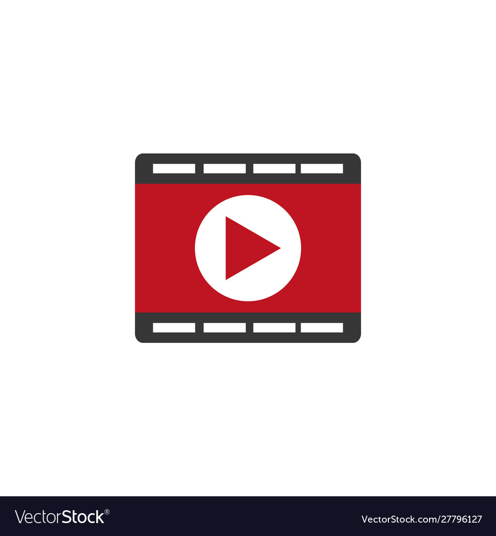 Isolated cinema play icon flat design Royalty Free Vector