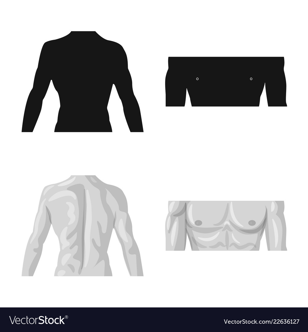 Isolated object of human and part icon set
