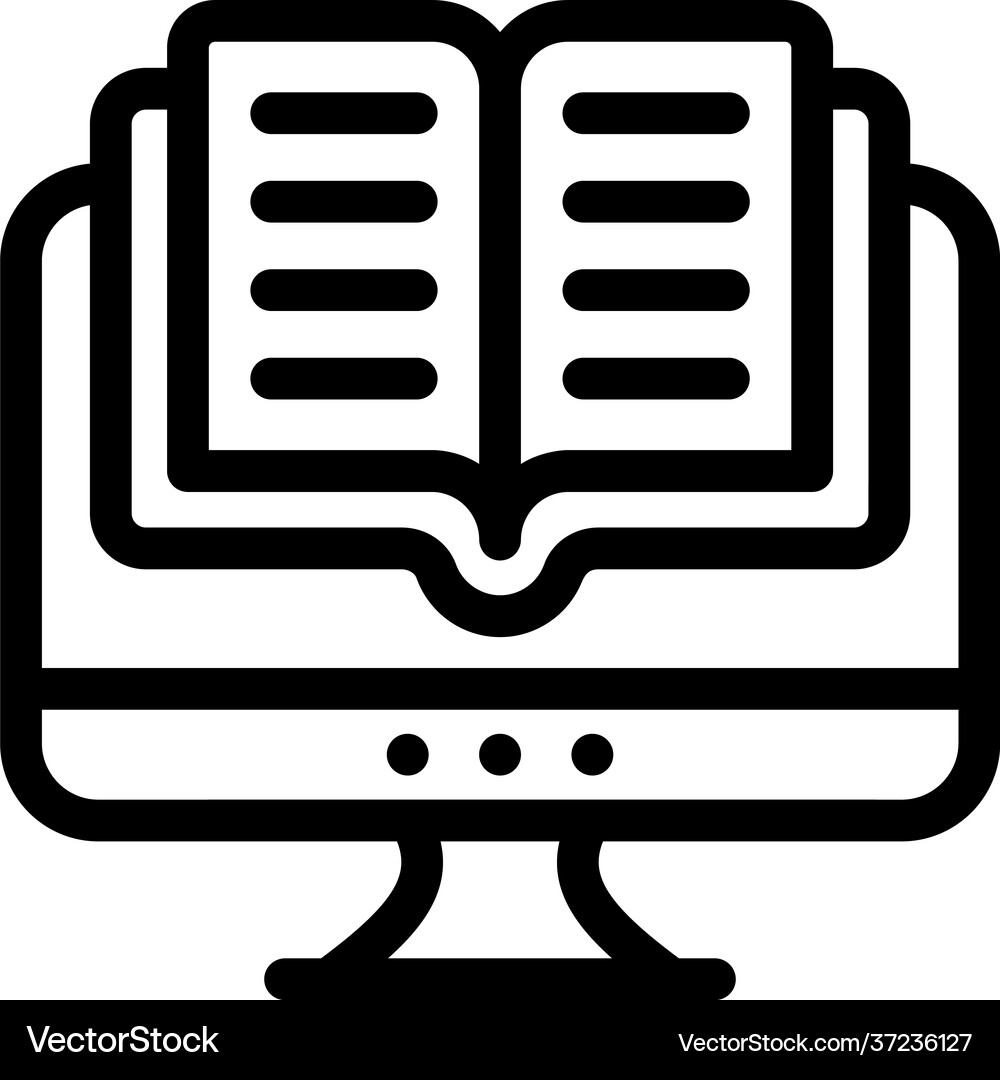 Online reading Royalty Free Vector Image - VectorStock