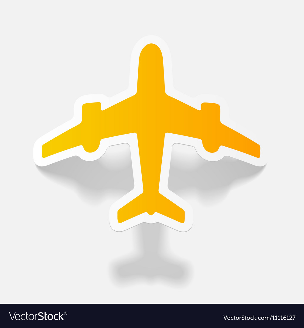 Realistic design element plane