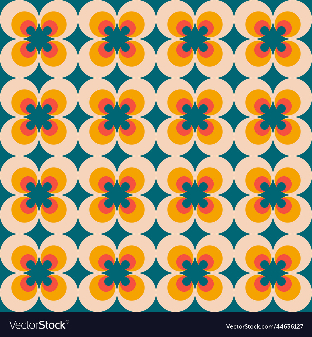 Retro groove pattern with circles in the style vector image Retro groove pattern with circles in the style