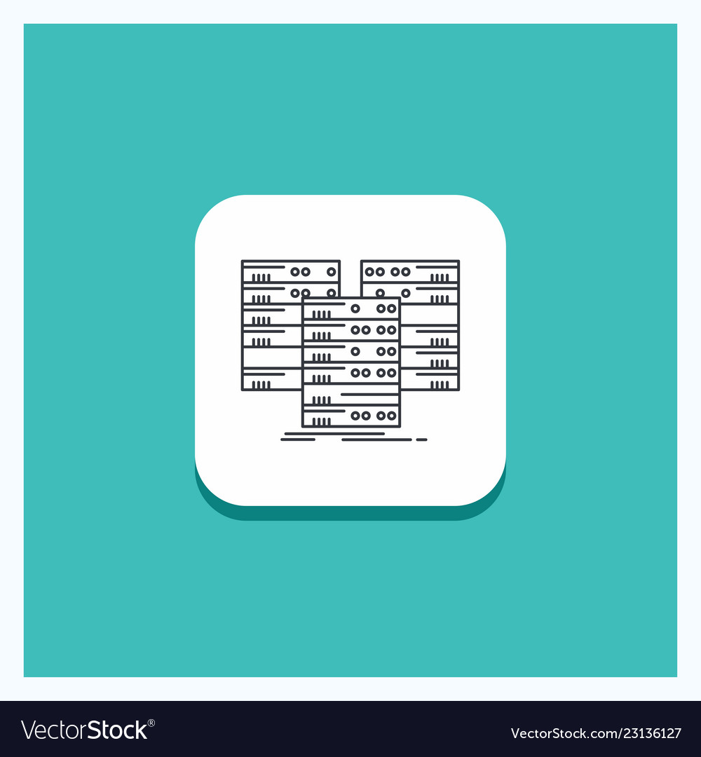 Round button for center centre data database vector image Round button for center centre data database