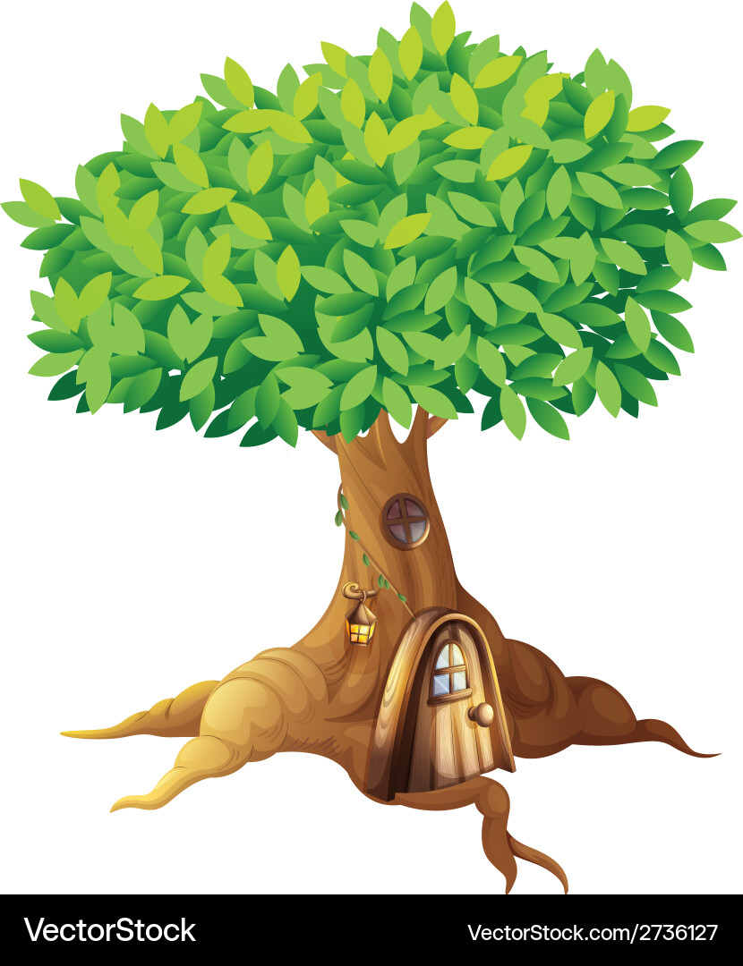 Tree house Royalty Free Vector Image - VectorStock