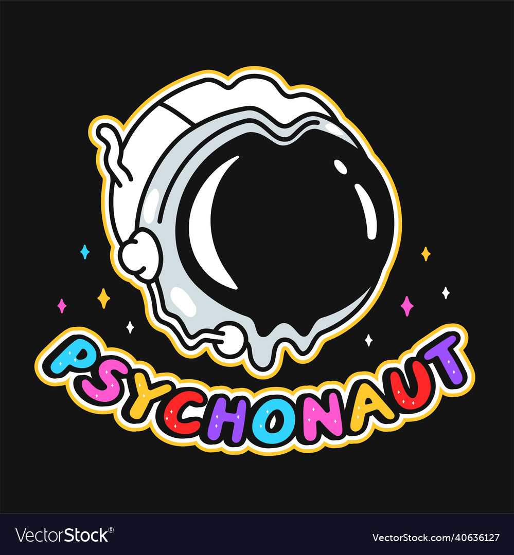 Trippy Schmelze Astronaut Gesicht T-Shirt Design