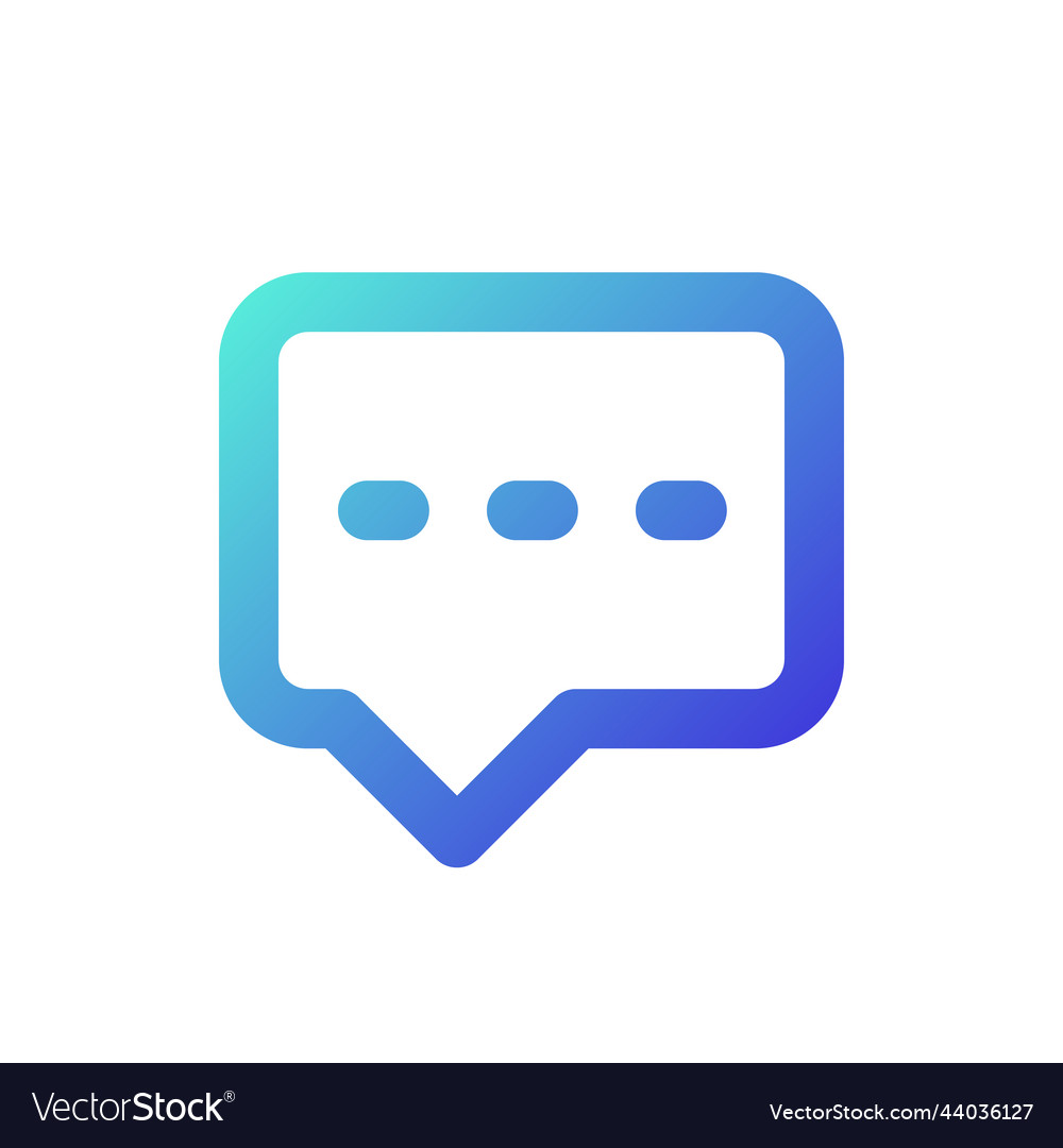 Typing message pixel perfect gradient linear ui vector image Typing message pixel perfect gradient linear ui