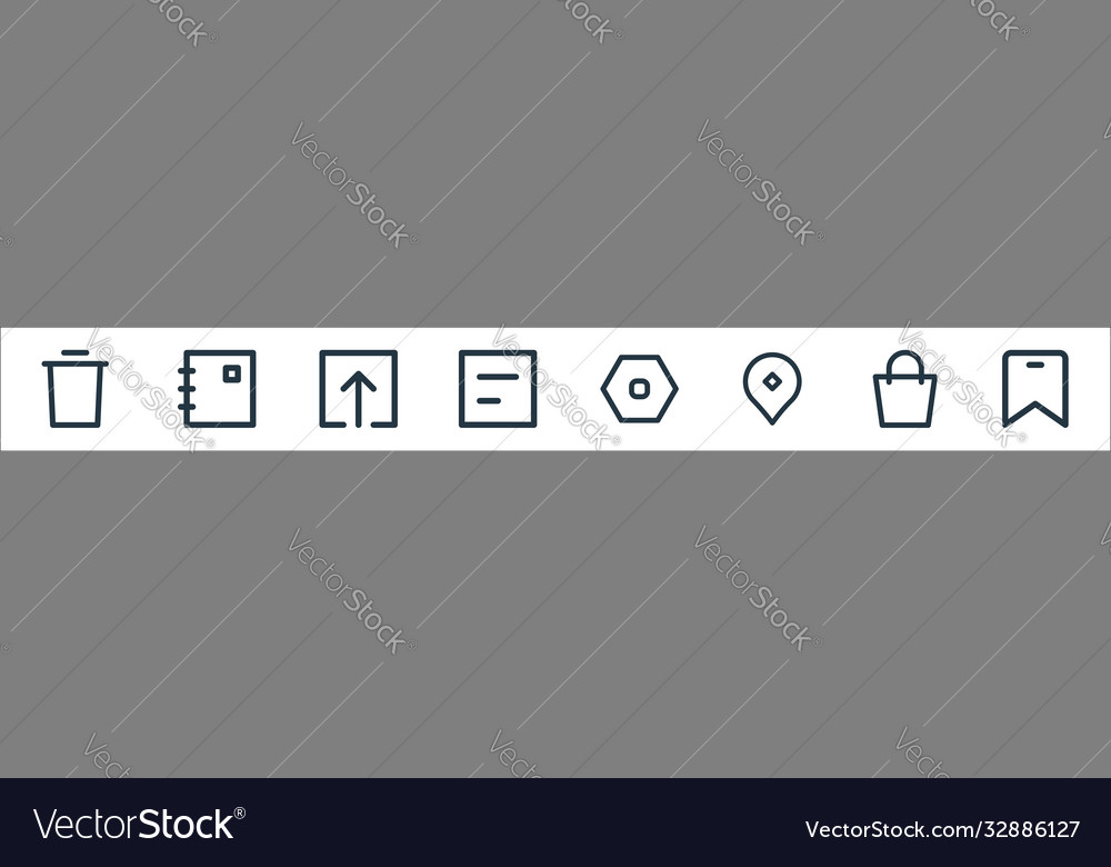 User interface line icons linear set quality