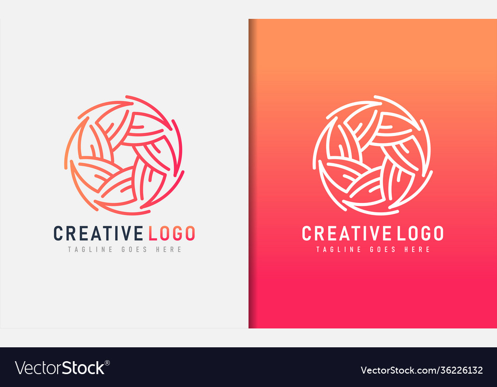 Abstract creative logo design based from circular