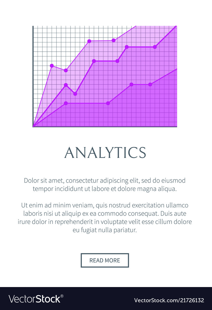 Analytics visualization in form of linear graphic vector image Analytics visualization in form of linear graphic