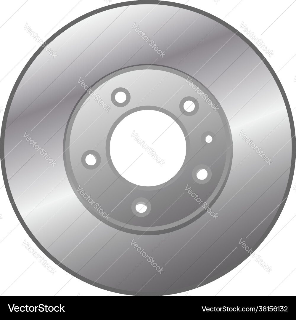 Car brake disc icon cartoon style Royalty Free Vector Image
