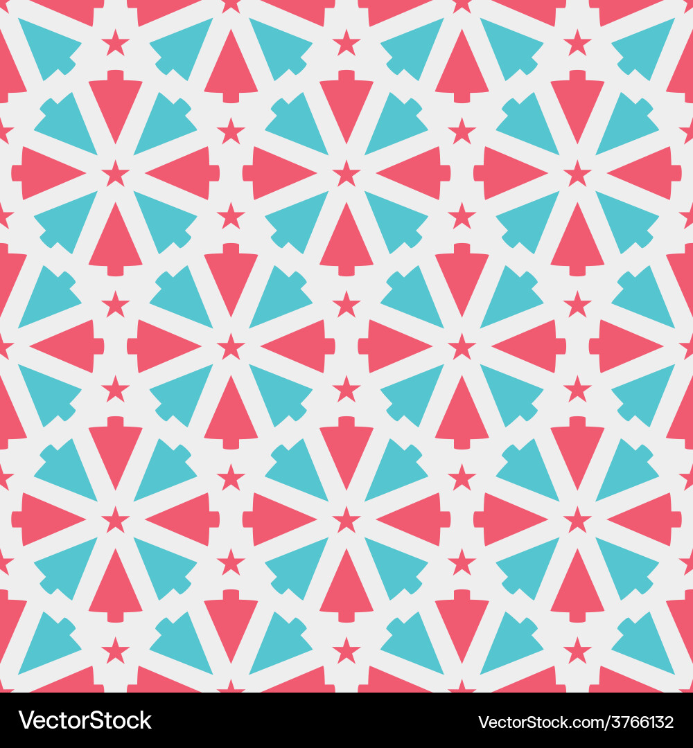 Christmas tree pattern Royalty Free Vector Image