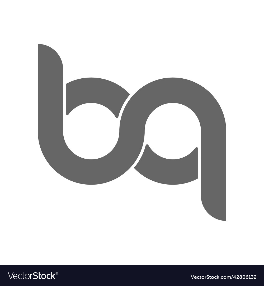 Circular combination of lowercase letters b and q vector image Circular combination of lowercase letters b and q