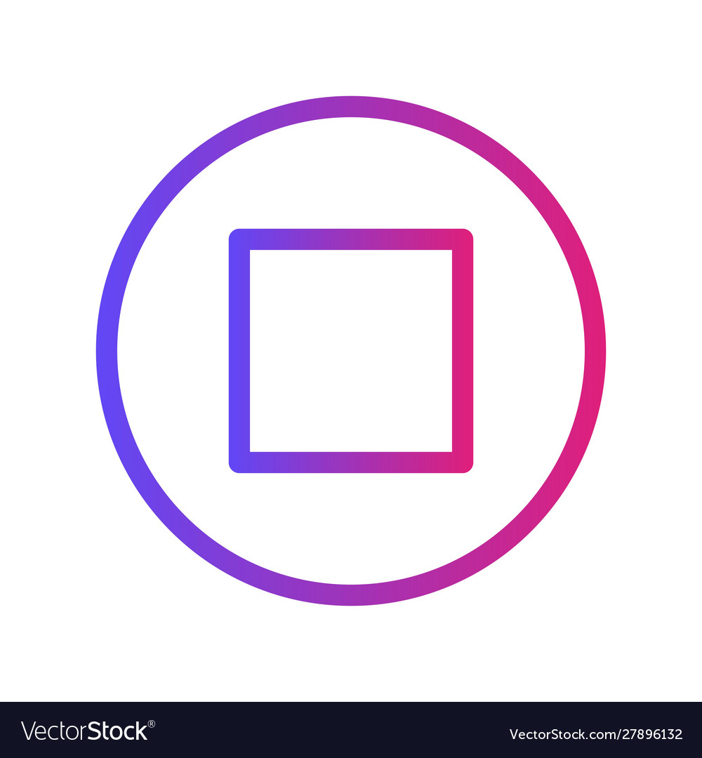 Gradient stop icon with white background