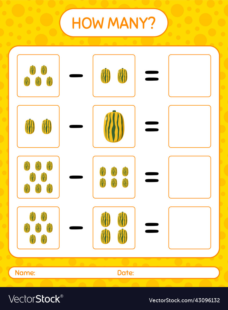 How many counting game with delicata squash
